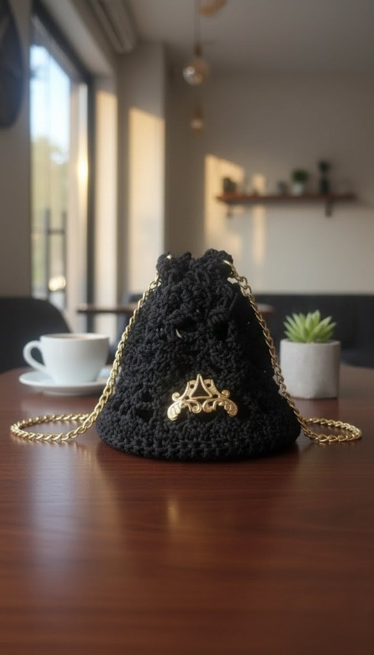 Veriaza Atelier Exclusive: The "Night Bloom" Drawstring Pouch